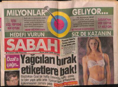 Sabah Gazetesi 4 Şubat 1988 - Doğum Günü Hediyesi GZ55922 - 1
