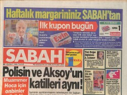 Sabah Gazetesi 4 Şubat 1990 - Seksi Assoliste Sağlam Sevgili - Polisin Ve Aksoy'un Katilleri Aynı GZ2565 - Gökçekoleksiyon