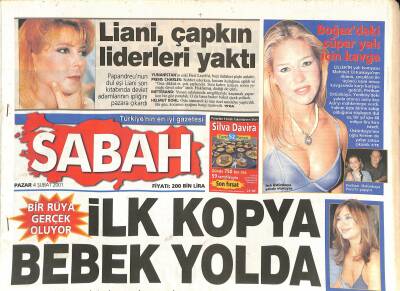 Sabah Gazetesi 4 Şubat 2001 - Vizonteleyi İlk Gün 117 Bin Kişi İzledi - Dünya Birincisi Galatasarayı , Erzurumun Karı Ve Buzu da Durduramadı GZ126355 - 1