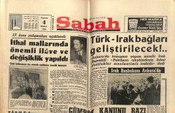 Sabah Gazetesi 4 Temmuz 1966 - Türk Irak Bağları Geliştirilecek GZ64131 - 2