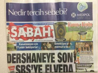Sabah Gazetesi 4 Temmuz 2013 - Dershaneye Son SBSye Elveda GZ29255 - 1
