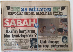 Sabah Gazetesi 5 Ağustos 1986 - Özalın Borçlarını Kim Temizleyecek ? GZ13987 - 1