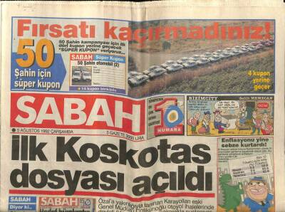 Sabah Gazetesi 5 Ağustos 1992 - Doğum Günü Hediyesi GZ56596 - 1