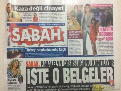 Sabah Gazetesi 5 Ağustos 2014 - Paralelin Casusluğu,İşte O Belgeler GZ29537 - 1
