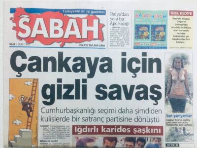 Sabah Gazetesi 5 Ekim 1999 - Çankaya İçin Gizli Savaş GZ43256 - 2