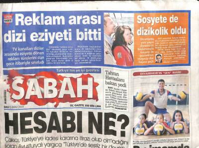 Sabah Gazetesi 5 Ekim 2004 - Baykal Yargı Kararıyla Üç Milletvekili Kazandı GZ113506 - 1