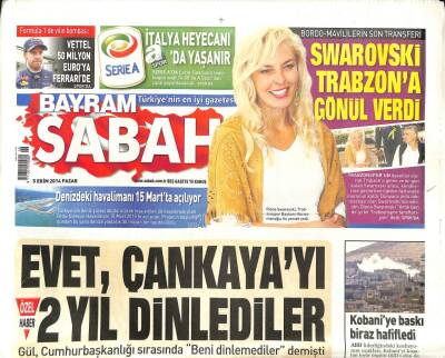 Sabah Gazetesi 5 Ekim 2014 - Mason Derneğinde Gizlilik Kavgası - Ebolada Kurbanların Sayısı 3 Bin 439u Buldu GZ98449 - 1