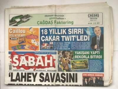 Sabah Gazetesi 5 Eylül 2011 - Taliban Dört Türkü Bıraktı GZ7029 - 2
