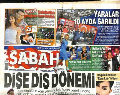 Sabah Gazetesi 5 Eylül 2012 - Güzel Helenin Mücevherleri Eve Döndü GZ107655 - 1