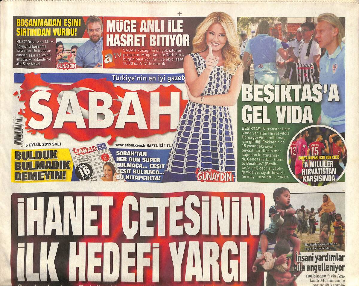 Sabah Gazetesi 5 Eylül 2017 - Almanya'nın 3 Sorunu 