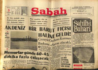 Sabah Gazetesi 5 Haziran 1967 - Fransada ki Feci Bir Uçak Kazasında 88 Kişi Öldü GZ77350 - 1
