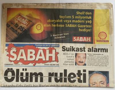 Sabah Gazetesi 5 Haziran 1999 - Suikast Alarmı GZ60258 - 1