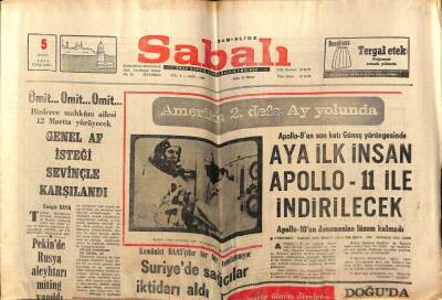Sabah Gazetesi 5 Mart 1969 - Suriyede Sağcılar İktidarı Aldı GZ64110 - 1
