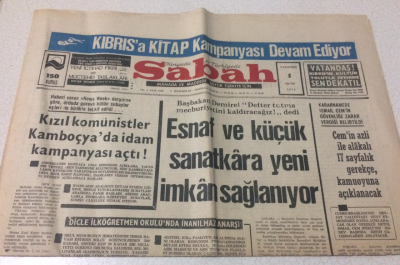 Sabah Gazetesi 5 Mayıs 1975 - Kızıl Komünistler Kamboçyada İdam Kampanyası Açtı - GZ15465 - 2