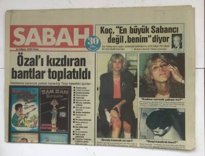 Sabah Gazetesi 5 Mayıs 1985 - Özalı Kızdıran Bantlar Toplatıldı GZ8416 - 1