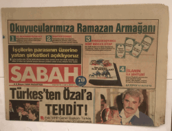 Sabah Gazetesi 5 Mayıs 1986 - Türkeşten Özala Tehdit ! GZ5205 - 1