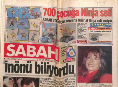 Sabah Gazetesi 5 Ocak 1992 - Doğum Günü Hediyesi GZ55892 - 1