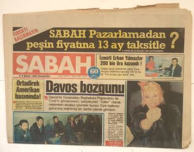 Sabah Gazetesi 5 Şubat 1986 - Ortadirek Amerikan Basınında! GZ7727 - 1