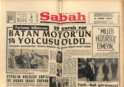 Sabah Gazetesi 5 Temmuz 1966 - İTÜ Talebe Birliği Başkanı Sirküleri Alamadı GZ80705 - 1
