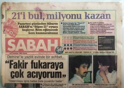 Sabah Gazetesi 5 Temmuz 1985 Zeki Alasya Tansiyondan Metin Akpınar İse Astımdan Müzdarip - GZ44191 - 2