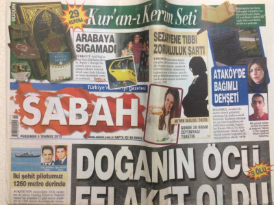 Sabah Gazetesi 5 Temmuz 2012 - Doğanın Öcü Felaket Oldu GZ27594 - 1