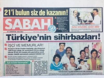 Sabah Gazetesi 6 Ağustos 1985 - Türkiyenin Sihirbazları GZ41288 - 1