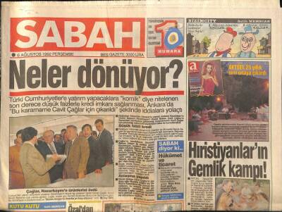 Sabah Gazetesi 6 Ağustos 1992 - Nükhet Duru İşini Seviyor GZ89061 - 1