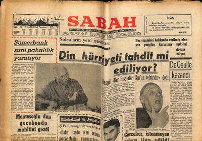 Sabah Gazetesi 6 Aralık 1965 - Sümerbank Suni Pahalılık Yaratıyor GZ74796 - 1