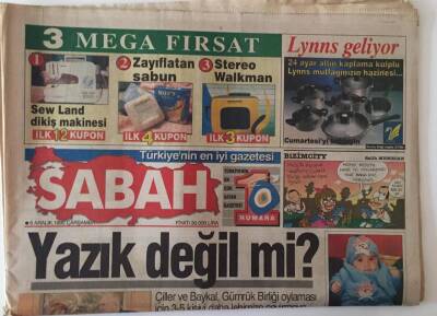 Sabah Gazetesi 6 Aralık 1995 - Almanyadan Gümrük Birliğine Tam Destek GZ18527 - 1