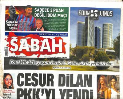 Sabah Gazetesi 6 Aralık 2014 - Milli Tankın Tek Rakibi Alman Leopard - Konyada Yıldızlar Savaşı GZ100112 - 1