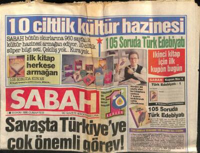 Sabah Gazetesi 6 Ekim 1990 - Savaşta Türkiyeye Çok Önemli Görev ! GZ76621 - 1