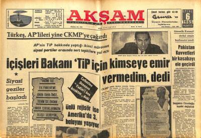 Sabah Gazetesi - 6 Eylül 1965 - Türkeş APlileri Yine CKMPye Çağırdı GZ99736 - 1