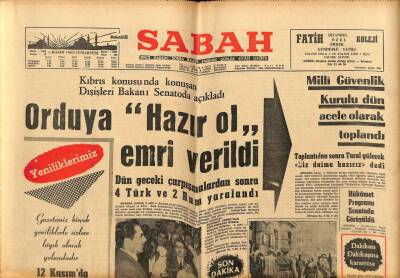 Sabah Gazetesi 6 Kasım 1965 - İsrailin Ortadan Kaldırılması İstendi GZ74875 - 1