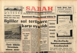 Sabah Gazetesi 6 Şubat 1966 - İlgililer Sol Tertiplere Karşı Uyarıldı GZ64135 - 2
