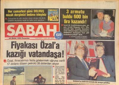 Sabah Gazetesi 6 Şubat 1986 - Ajda Pekkan İle Zeki Müren Ödül Töreninde Bir Araya Geldiler GZ127236 - 1