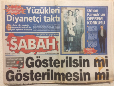 Sabah Gazetesi 6 Şubat 2000 - Rahşan Ecevit Anlatıyor,Yüzükleri Diyanetçi Taktı GZ27419 - 1