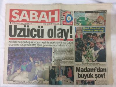 Sabah Gazetesi 6 Temmuz 1992 - Yeltsin Türkiye İle Rakip Olmayacağız GZ72967 - 2