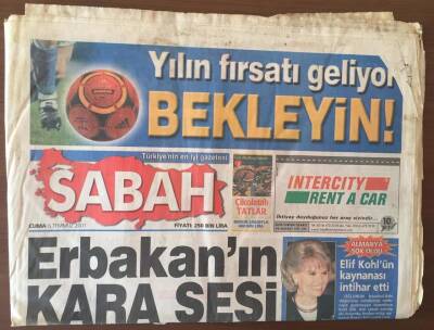Sabah Gazetesi 6 Temmuz 2001- İdam Cezası Kalkıyor Yerine Ağırlaştırılmış Müebbet Geliyor GZ6807 - 2