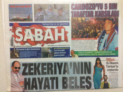 Sabah Gazetesi 7 Ağustos 2014 - Zekeriya Özün Hayatı Beleş GZ27975 - 1