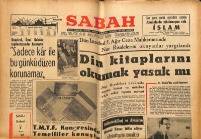 Sabah Gazetesi 7 Aralık 1956 - Diyanet İşleri Teşkilat Kanunu Nasıl Çıktı GZ74758 - 1