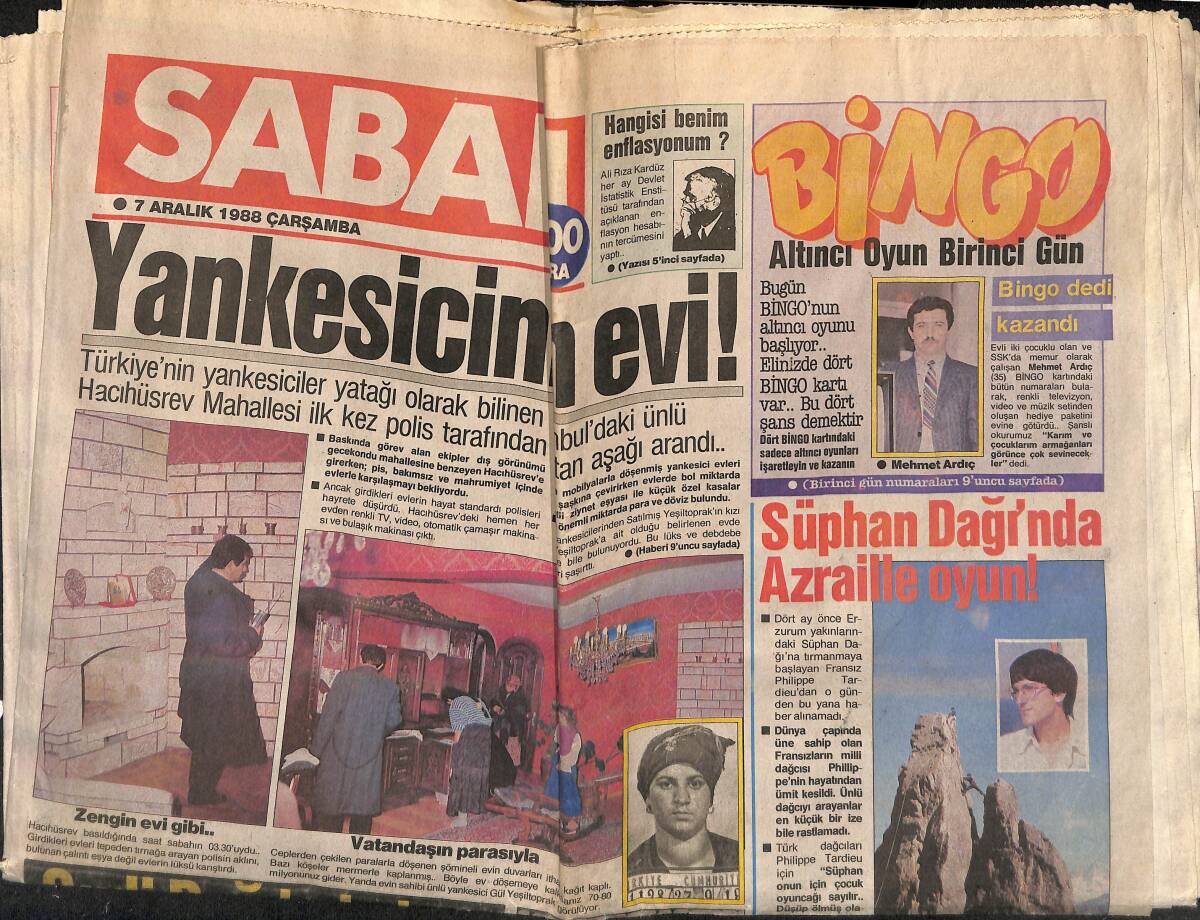 Sabah Gazetesi 7 Aralık 1988 - Maradona'nın GGZ152332 - 1