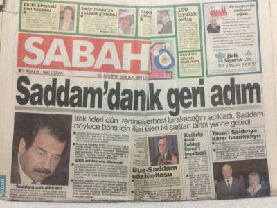 Sabah Gazetesi 7 Aralık 1990 - Saddamdan İlk Geri Adım GZ35775 - 1