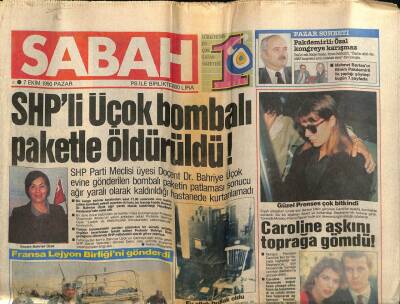 Sabah Gazetesi 7 Ekim 1990 - Safiye Filiz Kazada Öldü GZ76620 - 1