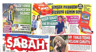 Sabah Gazetesi 7 Ekim 2012 - Anayasada Ana Dil Out GZ107310 - 1