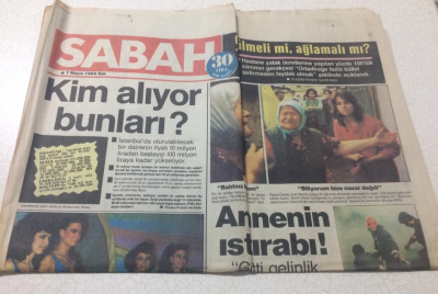 Sabah Gazetesi 7 Mayıs 1985 - Bülent Ersoy Vücudunu Yakmak İçin Sevgilisi İle Antalyaya Tatile Gitti - GZ15403 - 1