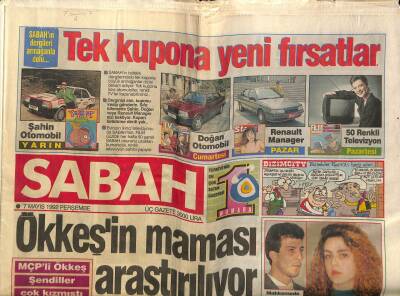 Sabah Gazetesi 7 Mayıs 1991 - Seren Serengil Hırsızlardan Davacı GZ61529 - 2