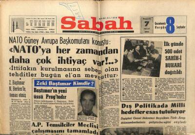 Sabah Gazetesi 7 Nisan 1966 - Natoya Her Zamandan Daha Çok İhtiyaç Var GZ64229 - 1