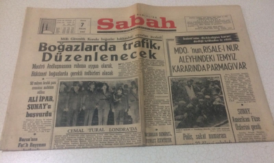 Sabah Gazetesi 7 Nisan 1967 - Boğazlarda Trafik Düzenlenecek - GZ15413 - 1