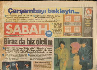 Sabah Gazetesi 7 Nisan 1986 - Sovyetler Birliğine Göre Büyük Bir Kriz Geliyor,Samsun 3 Büyüğe Oynuyor GZ95031 - 1