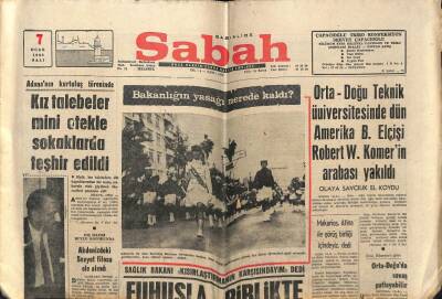 Sabah Gazetesi 7 Ocak 1969 - Süreyya Ersöz Koreyi Anlatıyor GZ64020 - 2